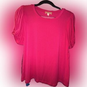 Vibrant Pink Short Sleeve Top
